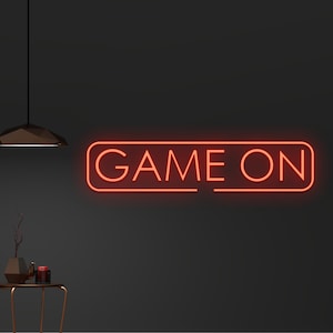 Custom Game On Neon Sign, Custom Gamer Name LED Light, Game Player Neon Light, Gaming Room Led Sign, Game Room Decor, Business Wall Art Gift