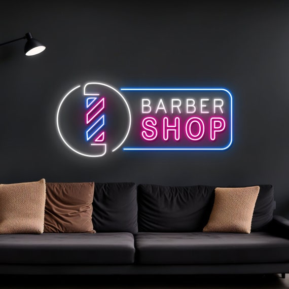 Barber shop on sale led sign