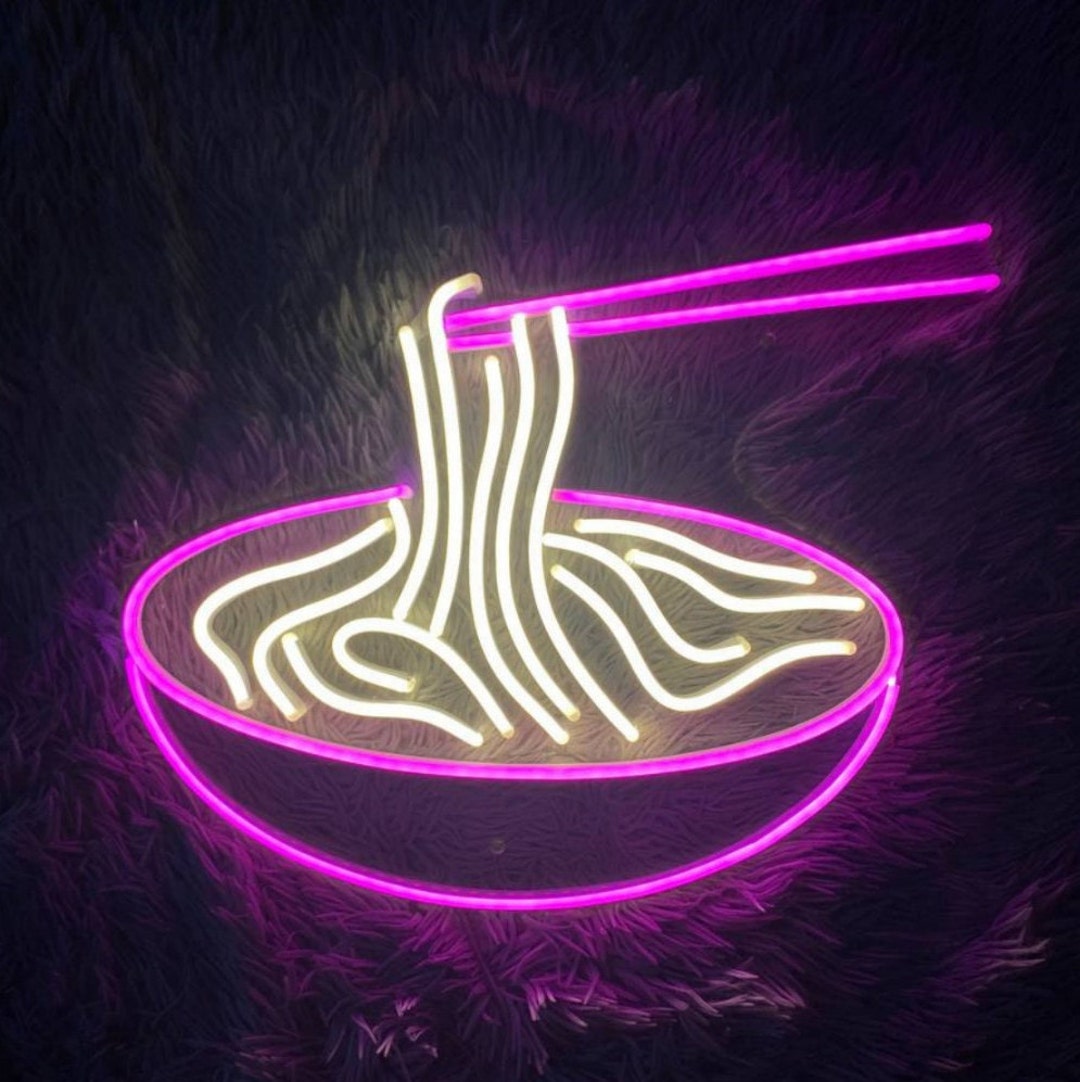 Ramen Neon Sign, Japanese Noodles Led Sign, Wall Decor, Ramen Led