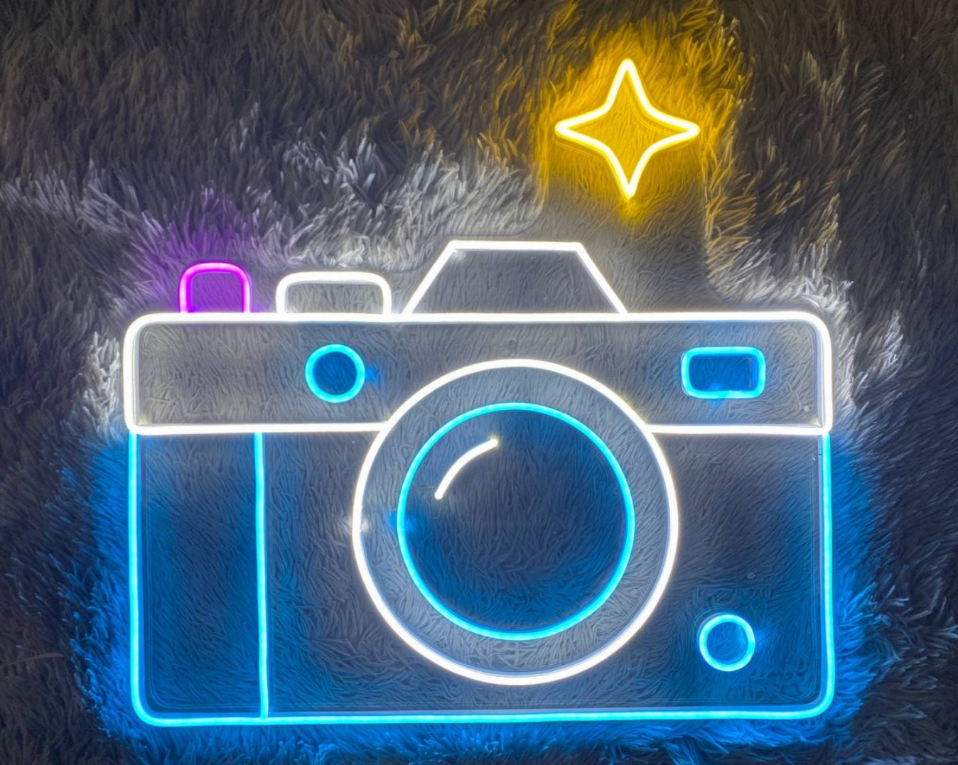 Camera Led Sign Camera Neon Sign Wall Decor Neon Sign Etsy