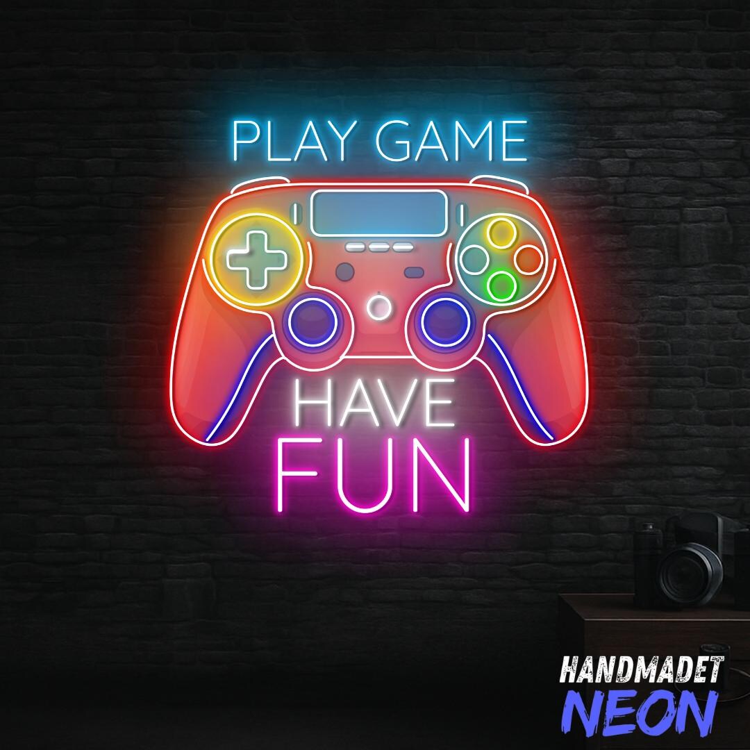 Contoler Neon Sign Game Controller Neon Sign for Game Room Decor, Video Game Led Light ...