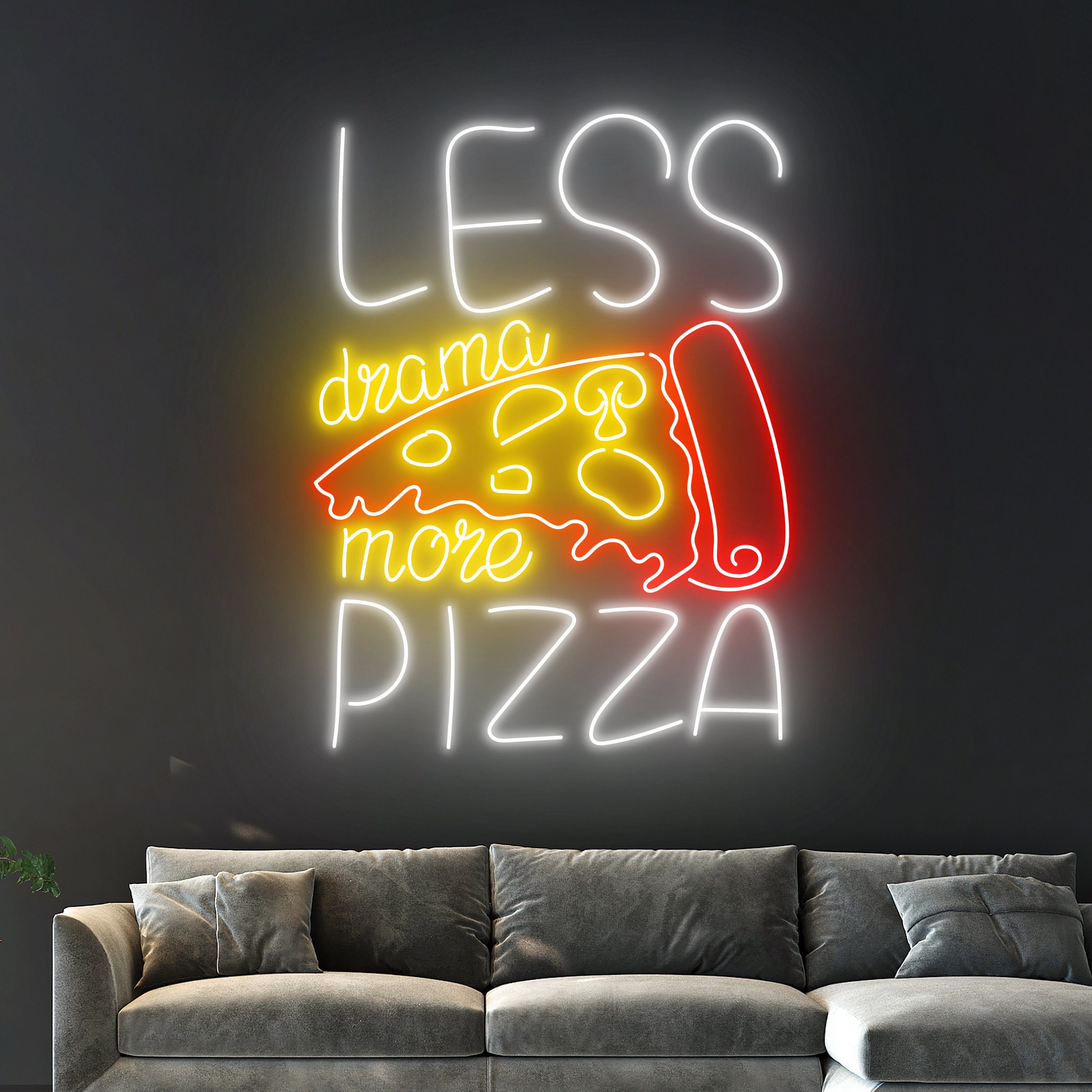 Melting Cheesy Pizza 2024 LED Night Light Room Wall Decoration