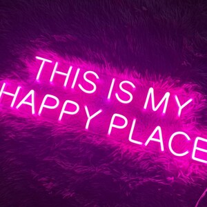 This is My Happy Place Led Sign, This is My Happy Place Neon Sign, Wall