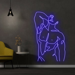 Sexy Man Neon Light, Sexy Man Neon Sign, Man Body Led Sign, Man Body Neon Lights, Custom Neon Sign, Wall Decor, Gay Neon Signs, Led Signs