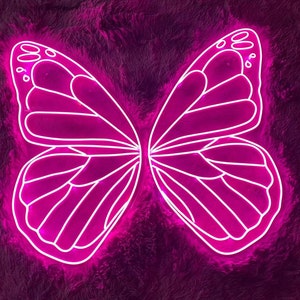 Butterfly neon | Butterfly wing Room Decor | Butterfly Neon Sign | Neon Sign Bedroom | Butterfly Art | Personalized Neon Sign | Neon Lights