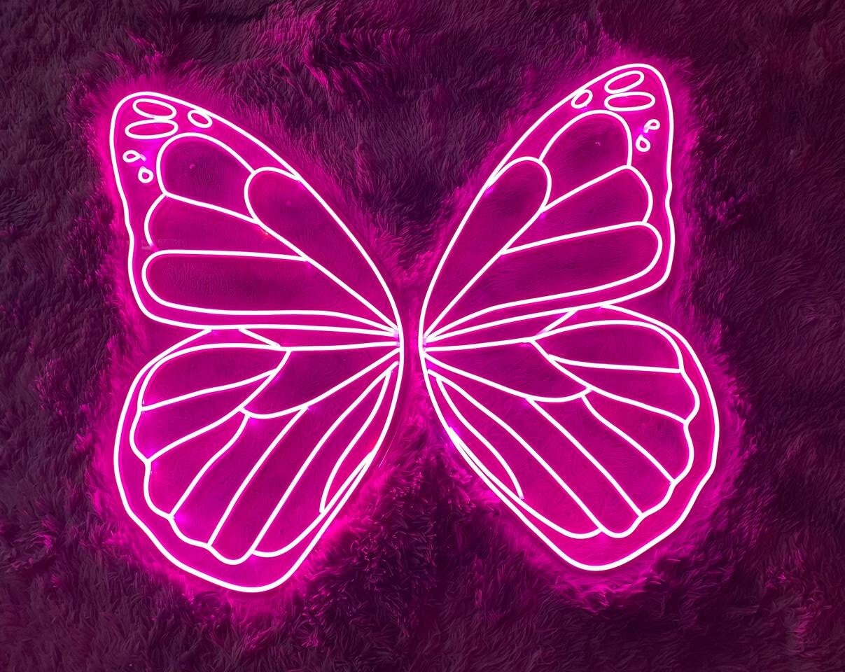 Neon butterflies on sale