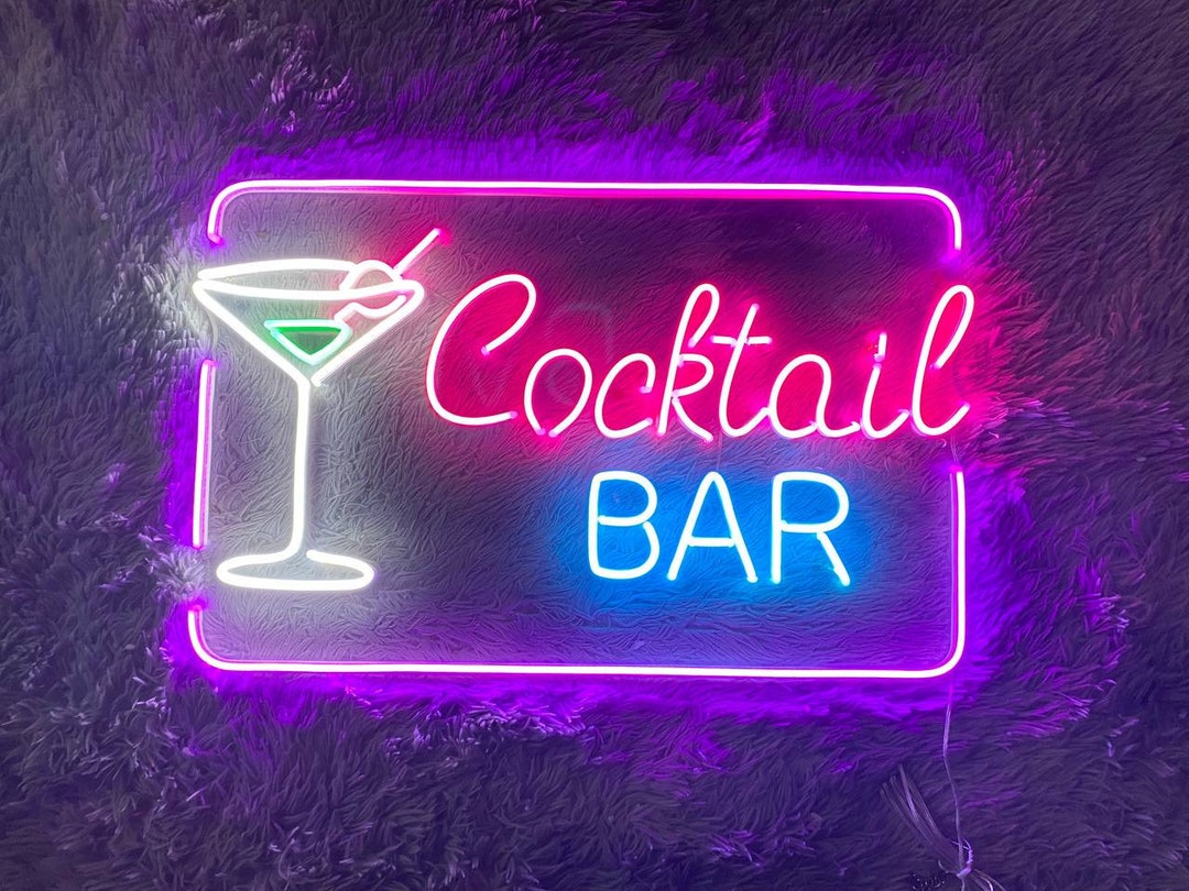 Business Decoration Custom Neon Bar Signs, Cocktail Bar Neon Sign