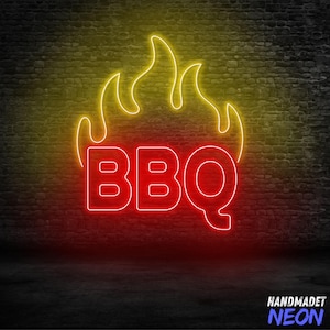 BBQ-neonbord voor grillruimte, neonlicht BBQ-feest, aangepast led-neonlicht voor buitenkeuken, neonreclame op maat, restaurantdecor
