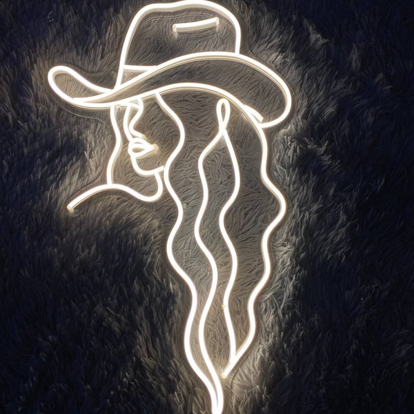 Cowgirl Led Sign, Cowgirl Neon Sign, Wall Decor, Bar Neon Sign, Custom Neon Sign, Bar Led Sign, Best Gifts, Cowgirls Led Signs