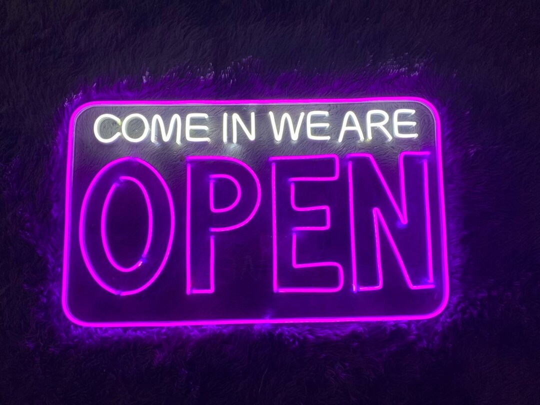 We Are Open Led Sign, Open Led Sign, Wall Decor, Bar Neon Sign, Custom ...