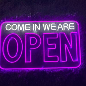 Estamos abiertos Led Sign, Open Led Sign, Decoración de pared, Bar Neon Sign, Custom Neon Sign, Vertical Open Led Sign, Neon Sign, Shop Neon Sign