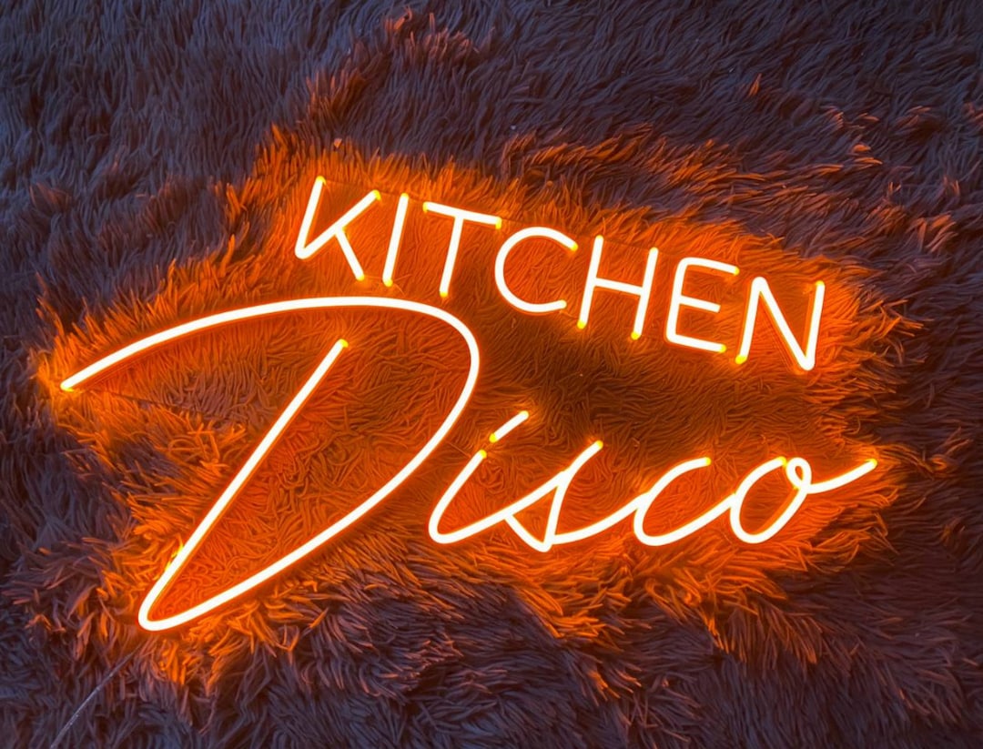 Kitchen Disco Neon Sign Kitchen Disco Led Sign Custom Neon Etsy