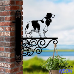 Personalized Boykin Spaniels Dog Hanging Bracket, Dog Hanging Basket Bracket, Dog Hanging Bracket For Garden, Pet Metal Sign Garden Decor