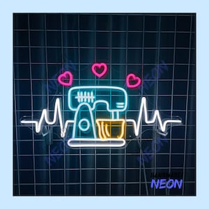 Baking Heartbeat neon sign, Bakery led sign, Bakery light sign, Baking neon sign, Baking lovers, Gift for Bakers, Neon sign wall decor