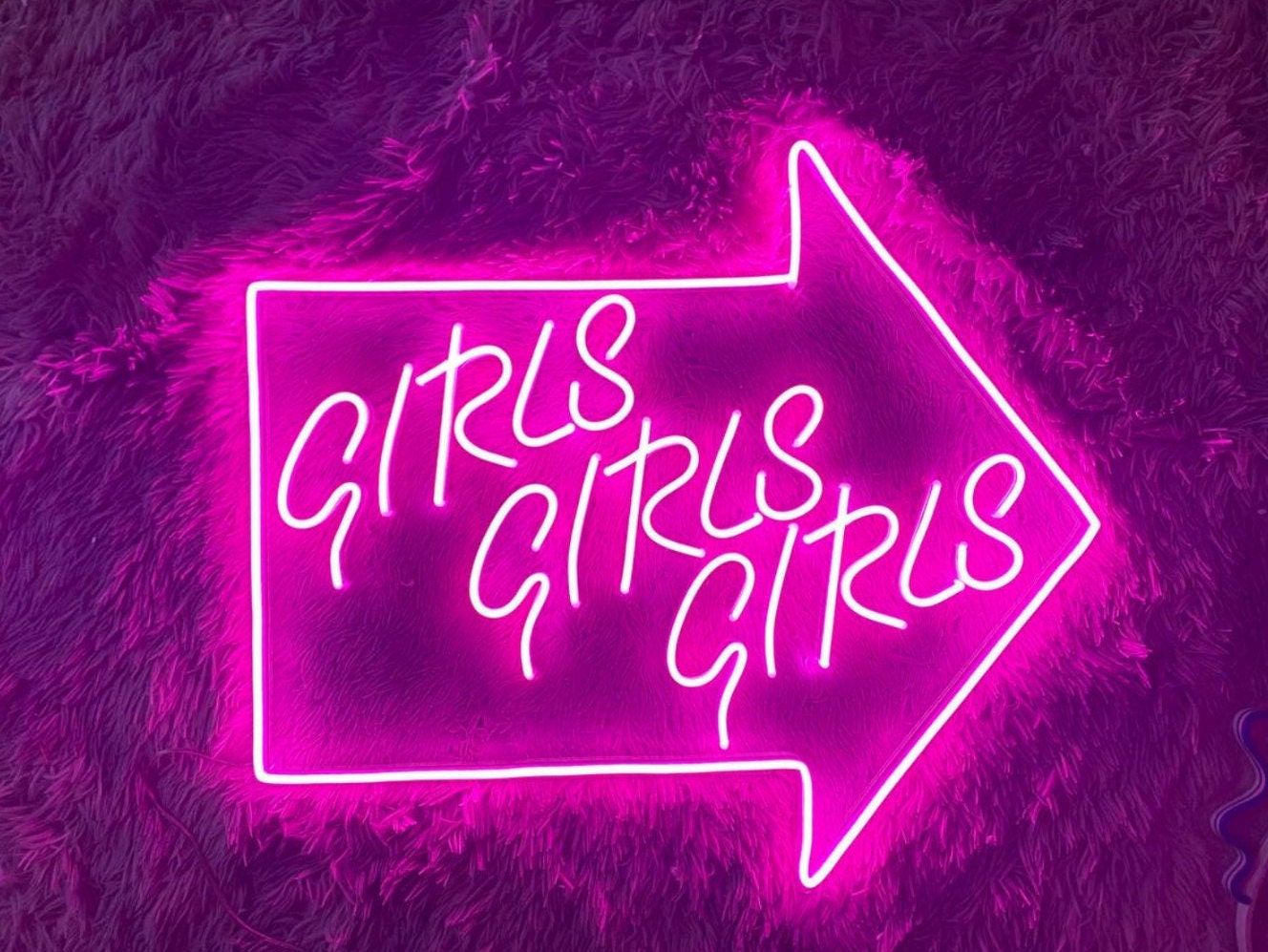 Girls Girls Girls Led Sign, Girls Girls Girls Neon Sign, Wall  display picture 1