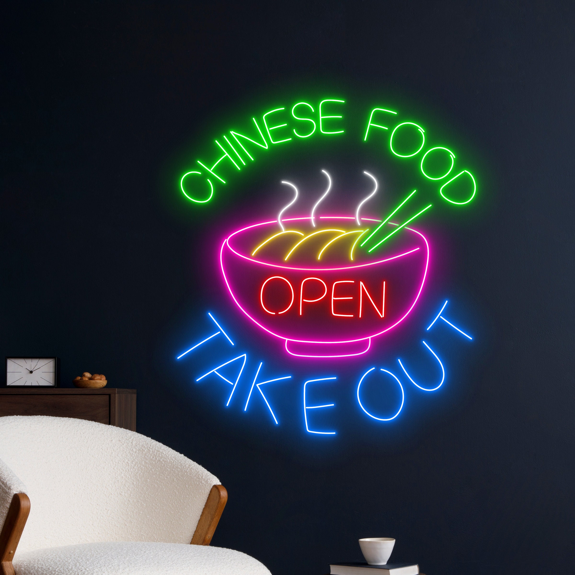 ネオン 看板 ビンテージ ボード OPEN 雑貨 ネオンサイン 75x34