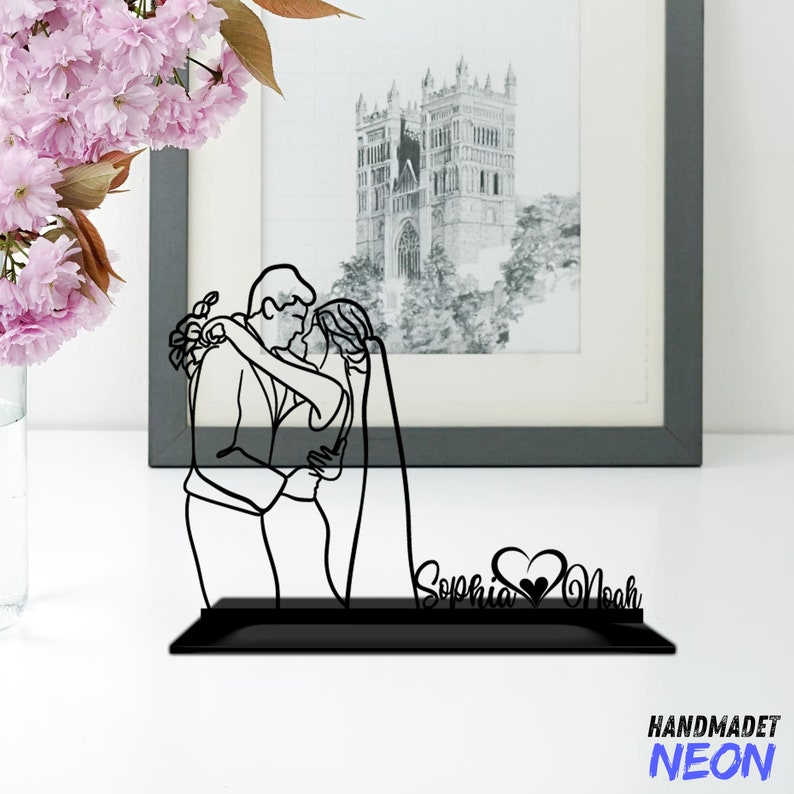 Custom Wedding Table Decor, Anniversary Metal Shelf Decor Home, Couple