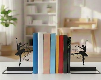 Ballet Metal Bookend: Ballerina Bookshelf Decor, Dance Studio Book End, Gift for Dancers