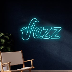 Jazz Saxophone Led Sign, Saxophone Jazz Neon Light, Live Music Neon Sign, Music Instrument Led Light, Music Artist Studio Wall Room Decor