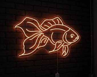金魚ネオンサイン LED 魚 壁飾り ライト アート ルーム カフェ ホーム