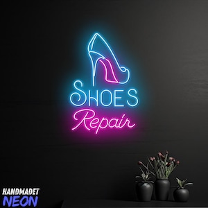 Shoes Repair Neon Sign, Shoes Store Led Light, Heel Neon Light, Custom Neon Sign, Fashion Shop Wall Decor, Shoes Wall Art Gift
