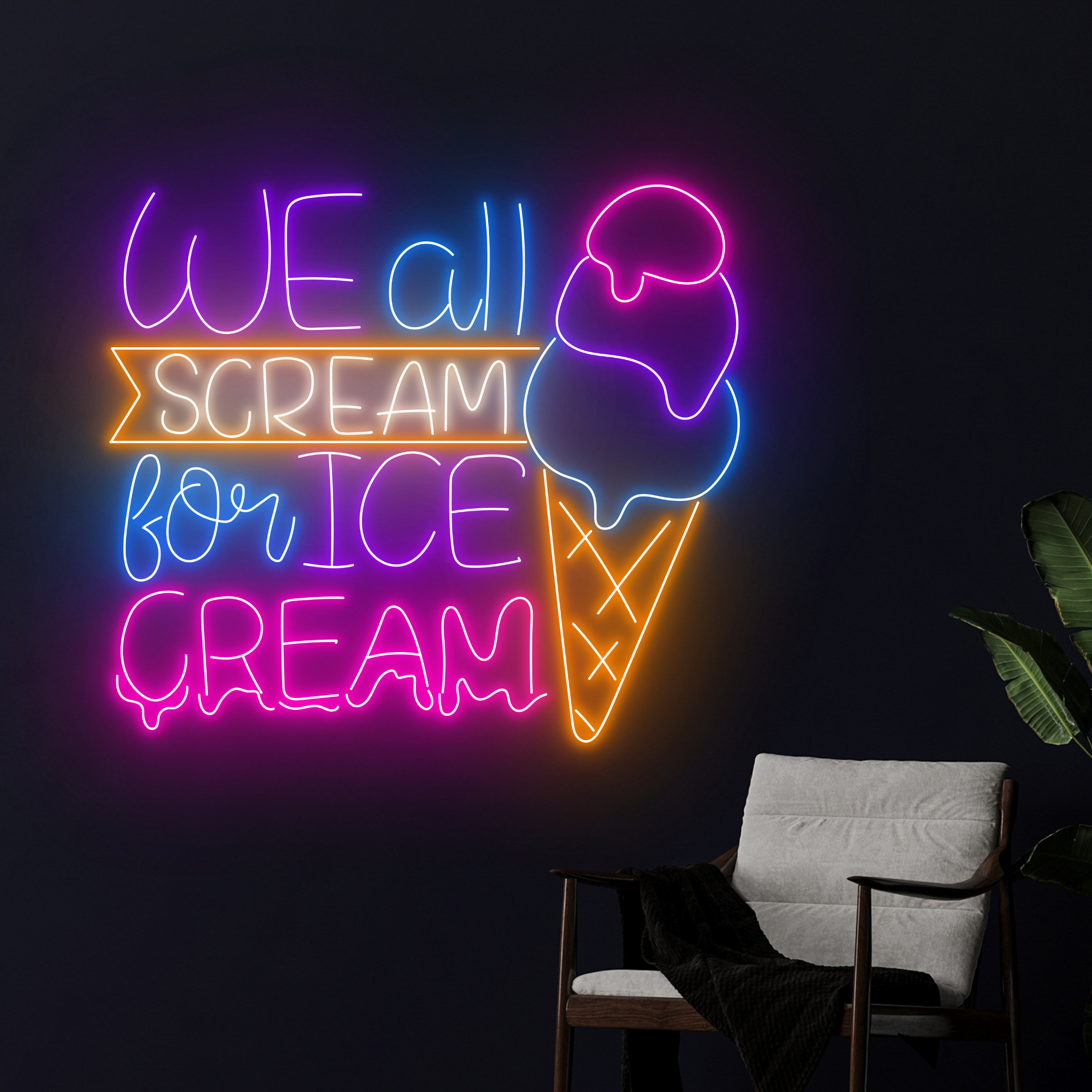 Ice Cream ネオンサイン デザート 壁掛け 店舗装飾 室内装飾 おしゃれ Ice Cream ネオンサイン デザート 壁掛け 店舗装飾 室内装飾 おしゃれ