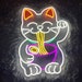 Ramen Cat Neonschild – Leuchtende Wanddekoration Mit Niedlichem Katzen- & Ramen-Design