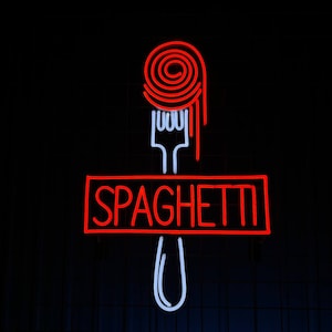 Custom Spaghetti Neon Sign, Italian Noodles Led Light, Italy Noddle Neon Sign, Italy Food Neon Light, Pasta Neon Light, Fork Led Sign Decor