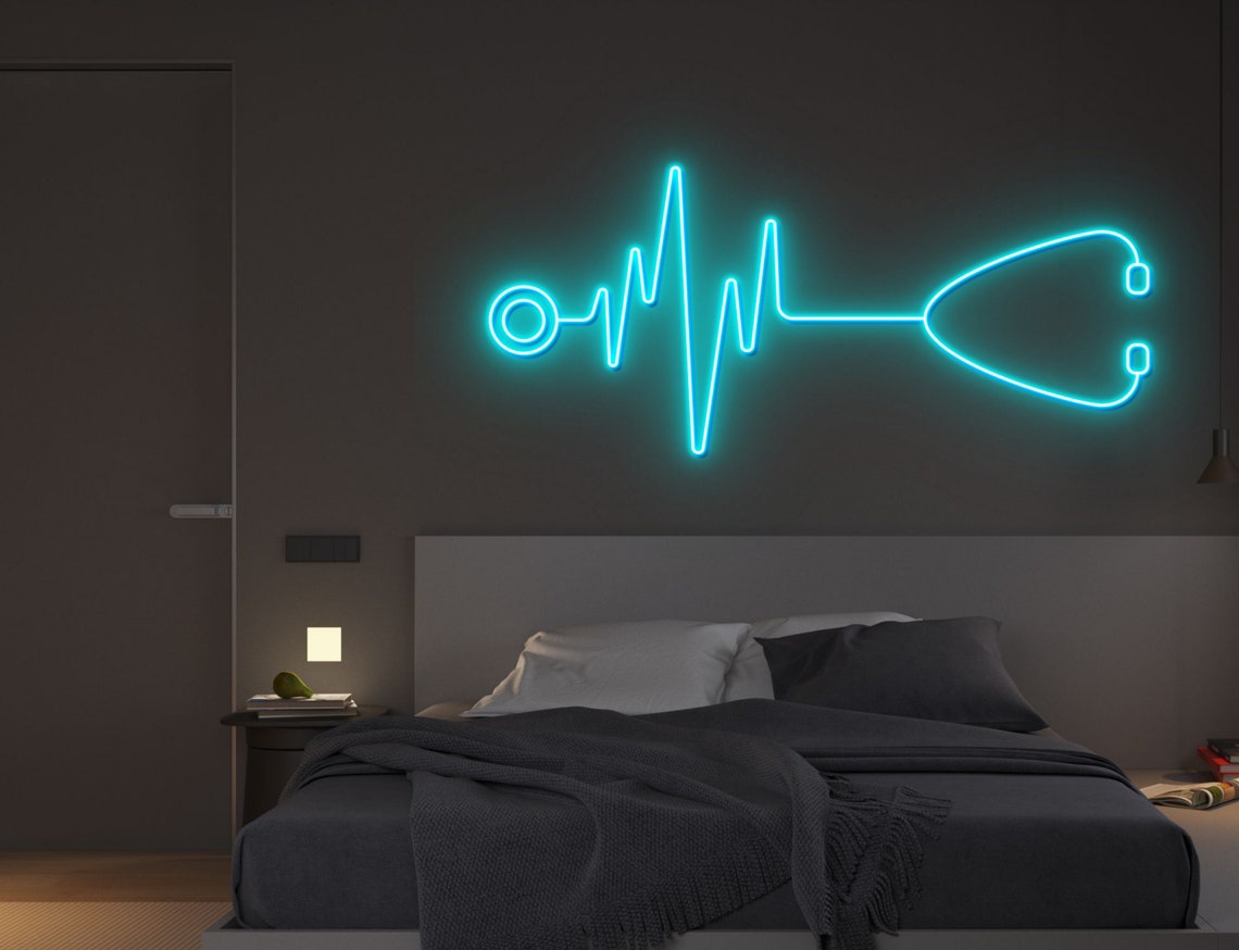 Stethoscope Neon Sign Stethoscope Led Sign Wall Decor Etsy