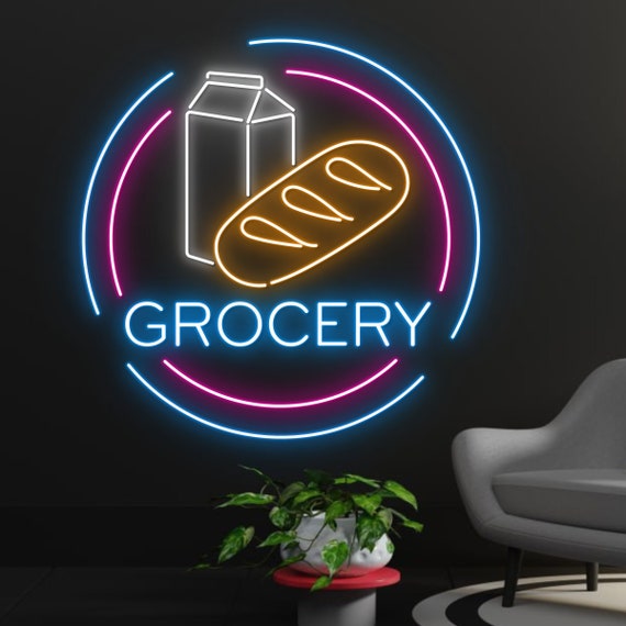 Buy Custom Grocery Store Neon Light, Personalized Grocery Shop LED 