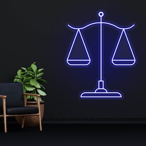 Personalized Lawyer Gift, Custom Scales of Justice Neon Lights, Scales of Justice Neon Sign, Birthday Gift,Neon Gift