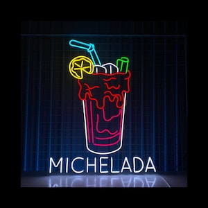 Michelada Neon Sign, Michelada Neon Light, Michelada Cocktail LED Light, Mexico Cocktail LED Sign, Bar Pub Room Wall Decor, Club Neon Light