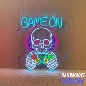 Game Room Neon Sign, LED Gamer Wall Light with Unique Design, Colorful Gamer Sign For Gamer Room Decor, Gamer Gift