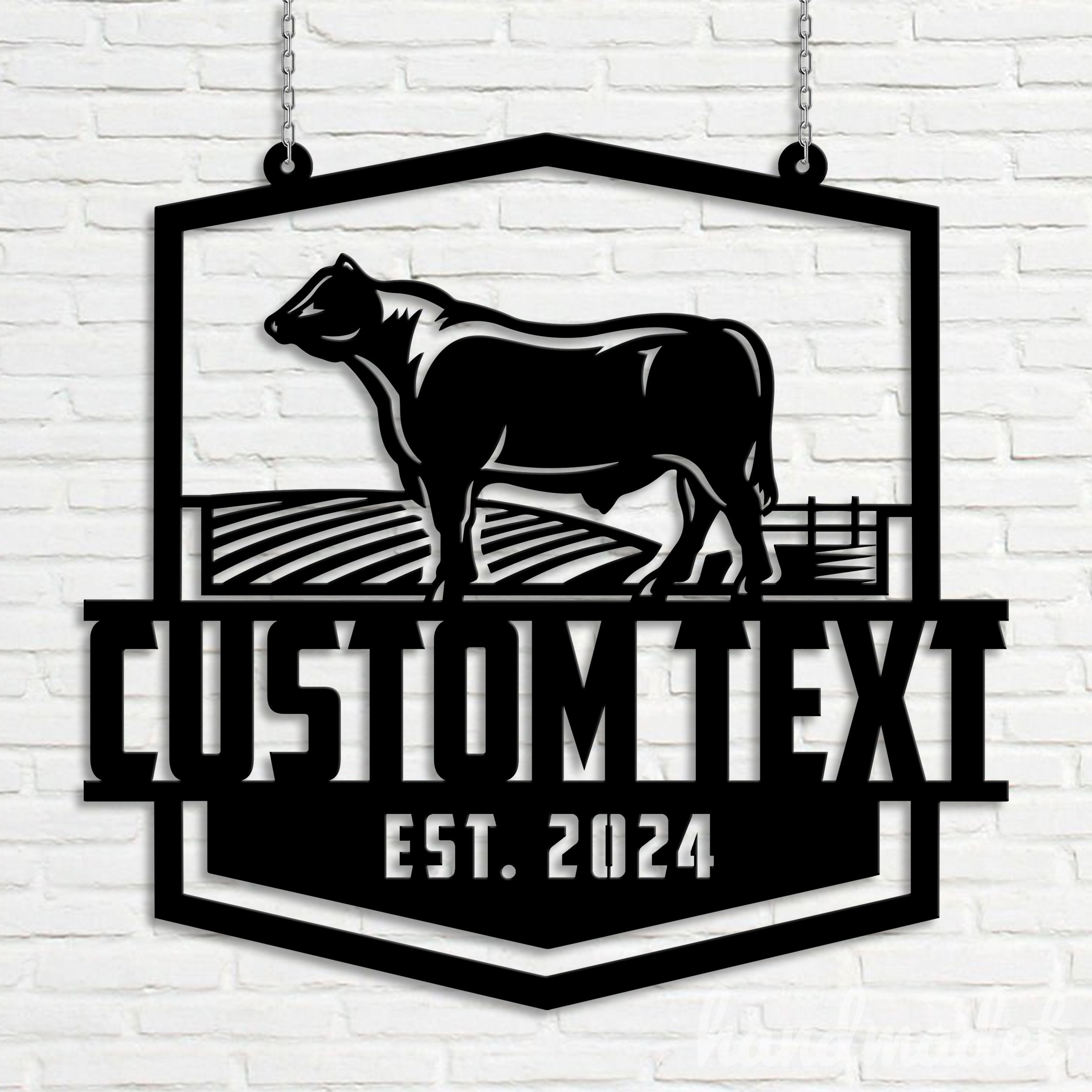 Custom Cattle Ranch Sign Custom Cattle Ranch Outdoor Metal Sign Hanging, Personalized Outdoor ...