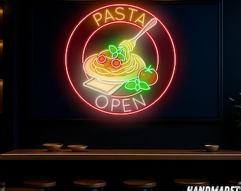 Pasta Neon Sign, Pasta Led Light, Custom Neon Sign, Italian Restaurant ...