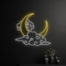 Moon Cloud Neon Sign, Cloud Moon Led Sign, Magic Moon Neon Light, Magic ...