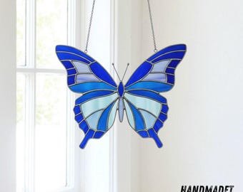 Schmetterling Glasmalerei, Name Schmetterling Fenster Suncatcher, Geschenk für Sie oder Schmetterling Liebhaber