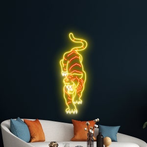 Tiger Neon Light, Tiger Led Sign, Tiger Neon Sign, Tiger Led Light, Tiger Wall Art Decor, Animal Neon Light, Wild Life Led Light Decor