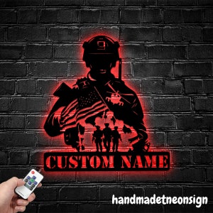 Personalisiertes veteranes Metallschild, US-Soldat, US-Soldat, US-Soldat, US-Soldat, Wanddekoration, USA-Flaggen-Hauswanddekor