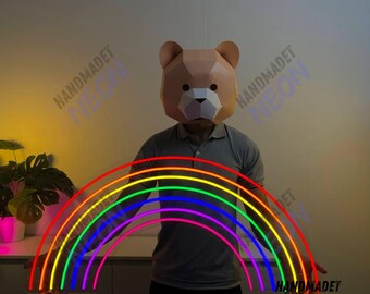 Lindo letreiro de led arco-íris, lindo letreiro de neon arco-íris, decoração de parede, lindo letreiro de neon arco-íris, letreiro de neon personalizado, letreiro de led de loja