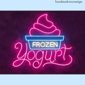 Frozen Yogurt Neon Sign, Frozen Yogurt Neon Light, Frozen Yogurt Cup LED Light, Frozen Yogurt Led Sign, Frozen Yogurt Room Wall Art Decor