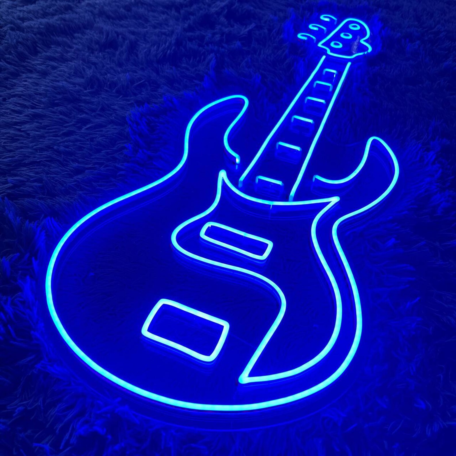 Guitar Neon Sign Guitar Wall Decor for Music Studio Bar or - Etsy
