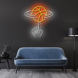 Basketball Led Sign, Basketball Neon Sign, Wall Decor, Neon Sign, Custom Neon Sign, Home Decor, Best Gifts, Basketball Led Lights