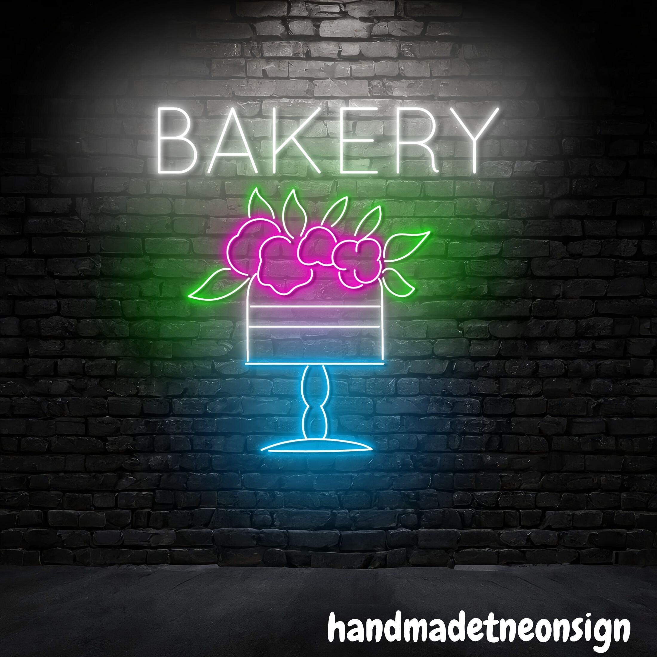 Bakery Cake Neon Sign, Cake Bakery Led Sign, Cake Neon Light, Birthday ...
