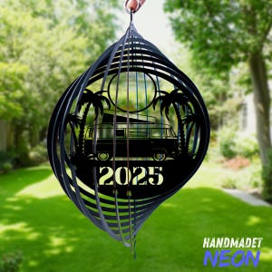 Custom Camping Wind Spinner 3D Kinetic Garden Decor Yard Art Sculpture Outdoor Metal Wind Spinner Patio Porch Gift for Garden Lover