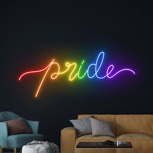 Happy Pride LGBT Neon Sign, Pride Led Sign, LGBT Neon Light, LGBT Pride Neon Sign, Custom Neon Sign, Room Couple Light Decor, Best Gifts