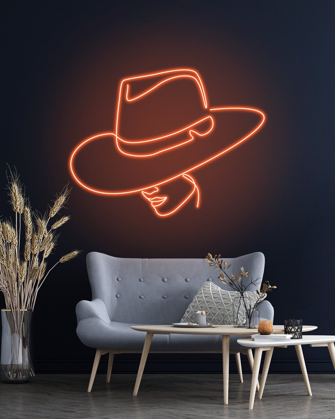 Cowboys Neon Sign, Western Man Neon Sign, Wall Decor, Bar Neon Sign