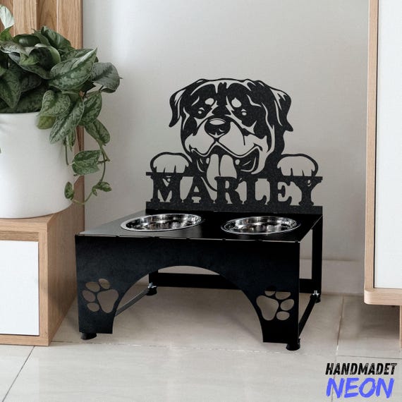 Personalized Rottweiler Dog Metal Dog Bowl Holder, Rottweiler Feeder, Dog  Bowl Stand, Dog Food Bowl Stand, Pet Bowls Stand, Pet Feeder Stand - Etsy