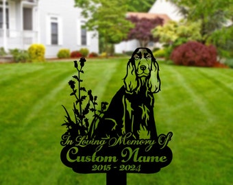 Targa Metallica Personalizzata Cocker Spaniel Inglese - Cartello Decorativo Per Interni/Esterni