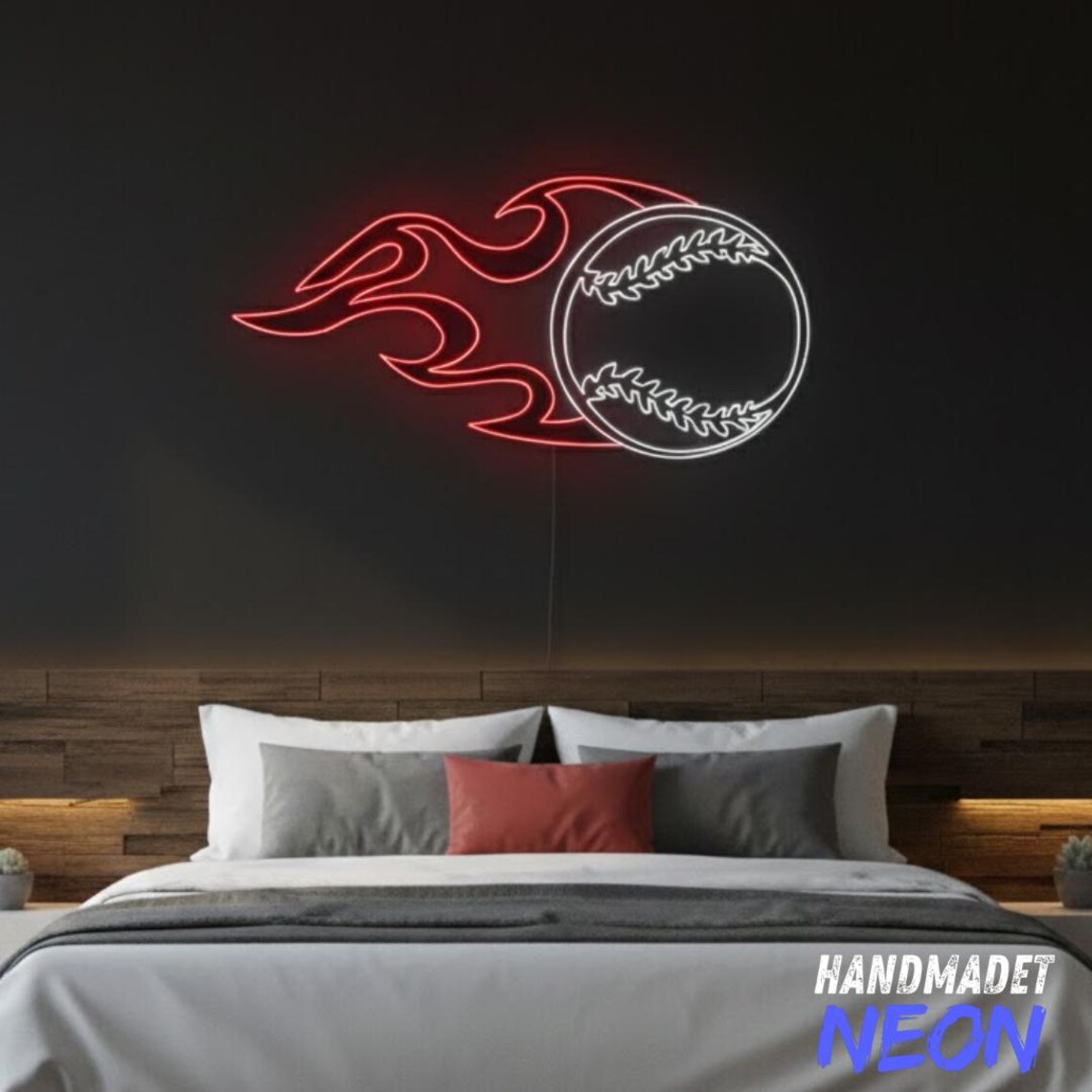 Baseball Led Sign, Baseball Neon Sign, Wall Decor, Baseballs Neon Sign ...